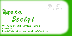 marta stelzl business card